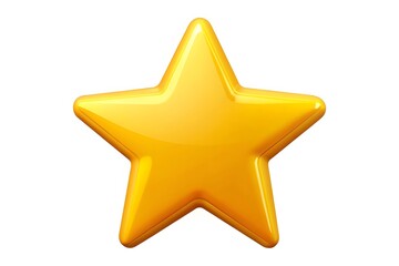 Obraz premium Golden star 3d, Christmas festive elements for design. Holiday Decoration . Realistic 3d object in cartoon style. 3D illustration isolated on white background.Clipping path. 