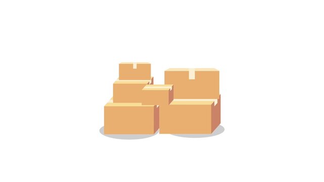 Cardboard paper Stack Animation background