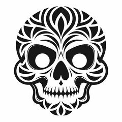 Skull pattern perfect symmetric vector art illustration