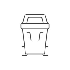 Garbage bin line outline icon