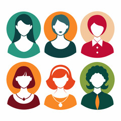 Woman icon silhouette vector art illustration with white background