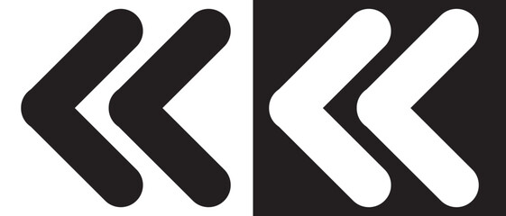 Back arrow previous, reply icon on a white background. Vector illustration.