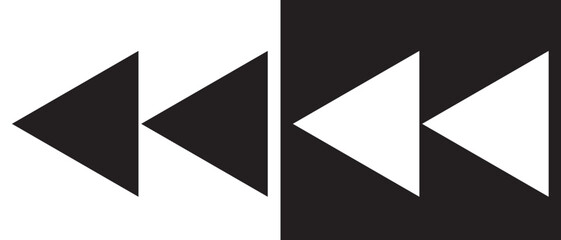 Back arrow previous, reply icon on a white background. Vector illustration.