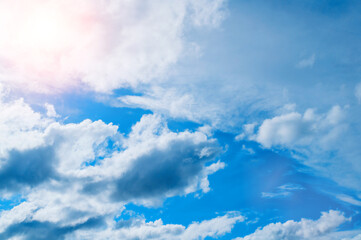 Obraz premium Dramatic blue sky background, blue sky view