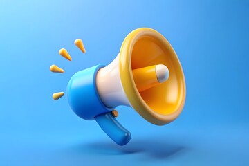 3d rendering of megaphone and speech love bubble with notification icons, 3D pastel chat icon set.
