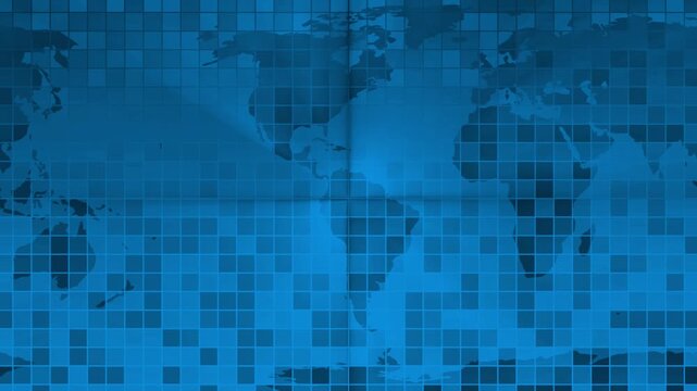 Animated map of the world with shine