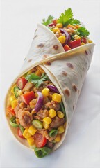 Burrito: Hearty Tortilla Filled with Flavourful Ingredients, Fresh Salsa, and Spicy Filling for a Delicious Mexican Cuisine Experience"