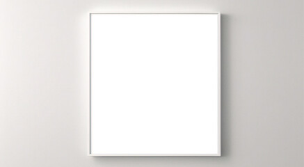 Obraz premium Maqueta de marco de póster de imagen de madera mínima sobre papel tapiz blanco 