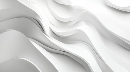 Obraz premium Abstract White Wave Pattern