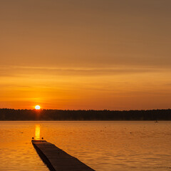 sunset on the lake