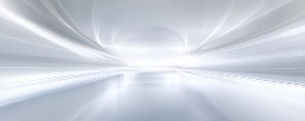 Abstract White Tunnel Perspective, 3D Rendering, Lines, Light, Perspective, abstract , background