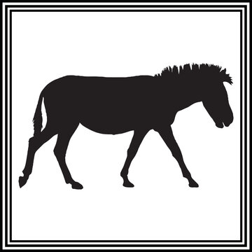 recommend clip art: Walking zebra silhouette.