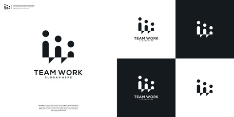 abstract people and human family logo design inspiration