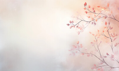 Fototapeta premium Painting of light reflection on wall with branch