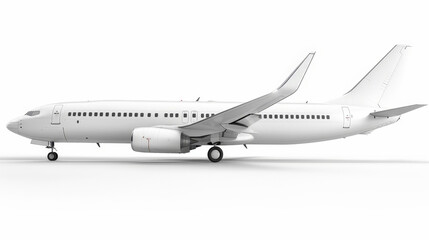 Obraz premium white commercial airplane isolated on white
