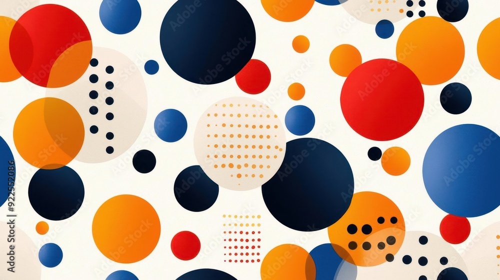 Poster abstract colorful circles pattern background.