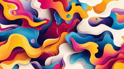 Obraz premium Craft a stunning vector background featuring a spectrum of vivid colors in a seamless blend. 