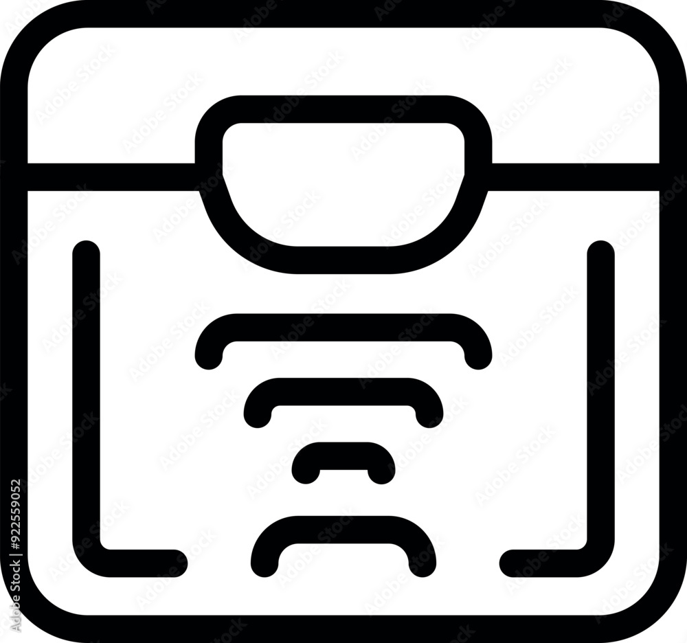 Poster mobile app displaying body composition analysis data on a smartphone screen, representing health and