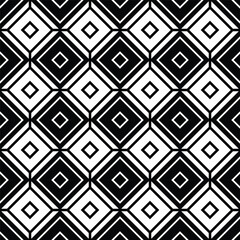 Seamless monochrome vector textures, black and white abstract geometric patterns with triangle and square shapes. Design element for textile, print, fabric.