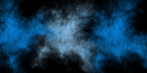 Abstract dark blue grunge wall concrete texture, Seamless Blue grunge texture vintage background. Smoke Overlays Background. White smoke explosion. 