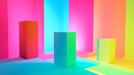 Obraz premium Abstract Colorful Background With Geometric Shapes