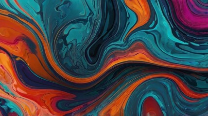 A vibrant abstract art piece with flowing organic shapes and gradients, emphasizing modern digital aesthetics with a futuristic feel. Can be used as a wallpaper or background for projects.