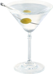 Transparent Dry martini drink cocktail high details - Ready to use Premium PNG Cutout isolated image