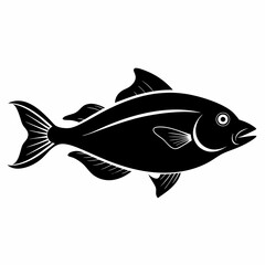 Halibut Black silhouette