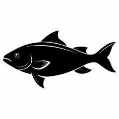 Halibut Black silhouette