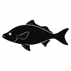 Halibut Black silhouette