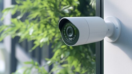 Smart security camera offering remote viewing, motion detection, and facial recognition for enhanced home and property security.