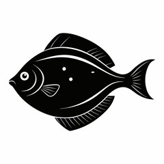 Flounder Black silhouette