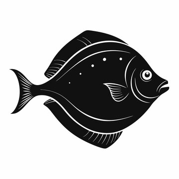 recommend clip art: Flounder Black silhouette