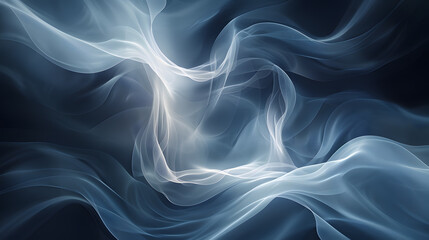 Obraz premium An artistic image capturing a wave of flowing water under a gradient of blue colors