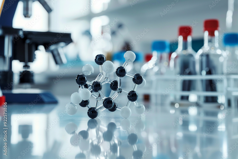 Poster molecular model in a laboratory setting