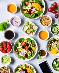 A Symphony of Freshness: A Vibrant Ensemble of Fruits, Vegetables, and Wholesome Delights