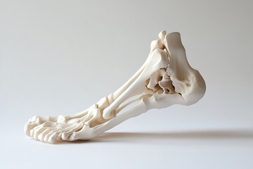 Ethereal skeletal blueprint in monochrome hues