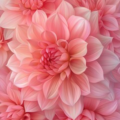 A bouquet of pink dahlias, with each flower displaying delicate layers of petals in various shades of pink