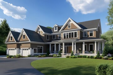 Modern Farmhouse Style Home With Garage And Front Porch