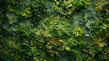 Abstract Moss Green background featuring organic shapes and earthy tones