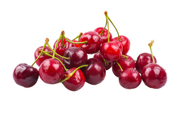 cherries on white background