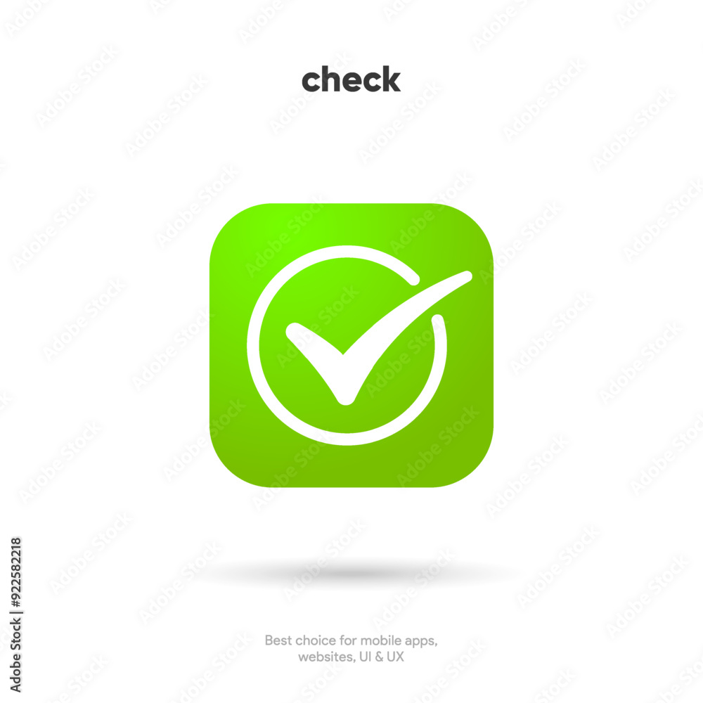 Poster yes or no icon. green tick symbol and red cross sign in circle. checkmark and check icon. approval. 