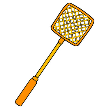 fly swatter illustration hand drawn isolated vector