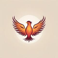 Fototapeta premium Phoenix feathers background with fiery hues