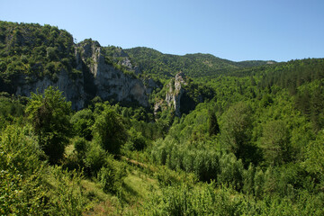 Obraz premium A view from the Horma Canyon hike in Pinarbasi, Kastamonu, Turkey 