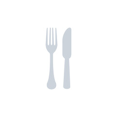 plate cutlery fork knife vector emoji illustration