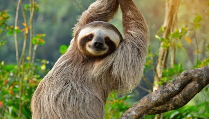 Fototapeta premium Sloth, wildlife animal mammal