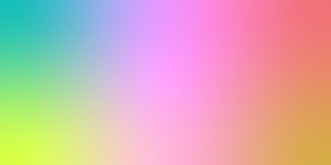 Abstract holographic background design. Digital grainy gradient with a colorful soft noise effect. Pastel sunrise gradient background with vibrant hues. Sweet Multicolor Blurred Background. 