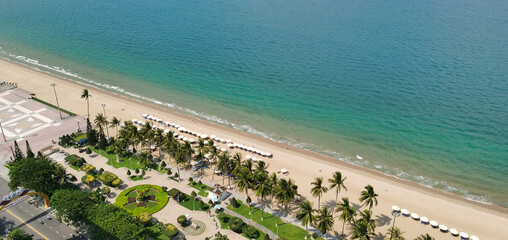 Obraz premium beach in the morning. Vietnam. View from the top