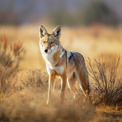 Fototapeta premium Schakal, Wildhund in freier Natur, Generative AI